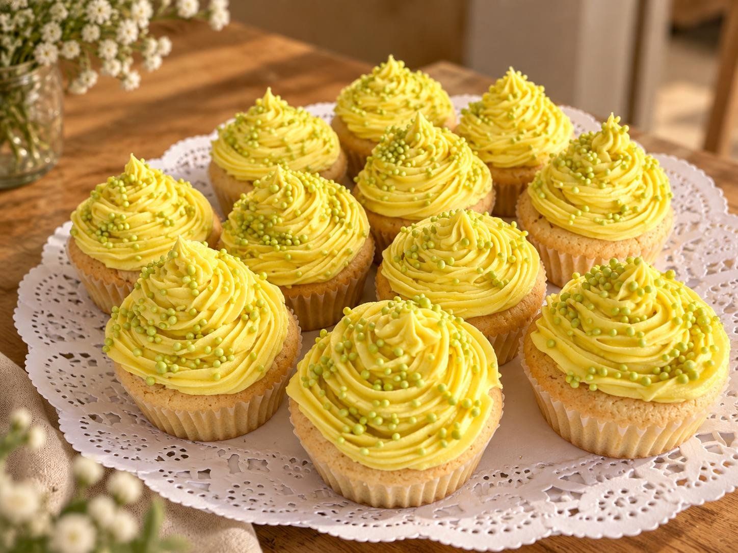 Una fiesta de revelación en verde y amarillo